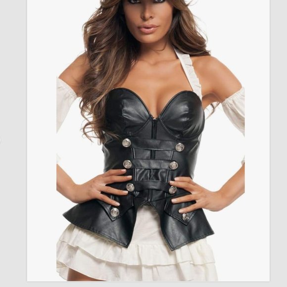 STARLINE Women's 3 Piece Black Pearl Pirate Costume Halloween Size L NWT - Picture 3 of 4